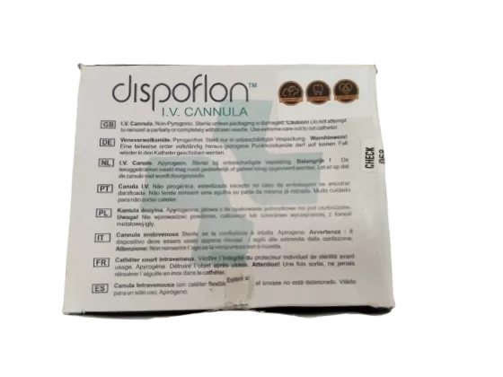Intravénás kanül Dispoflon 18G 1,3 mm x 45 mm (zöld) (100 db/doboz)