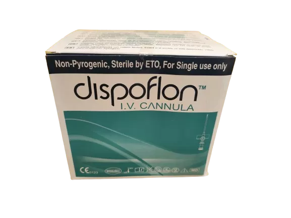 Intravénás kanül Dispoflon 22G 0,9 mm x 25 mm (kék) (100 db/doboz)