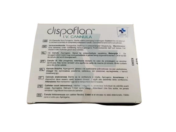 Intravénás kanül Dispoflon 22G 0,9 mm x 25 mm (kék) (100 db/doboz)