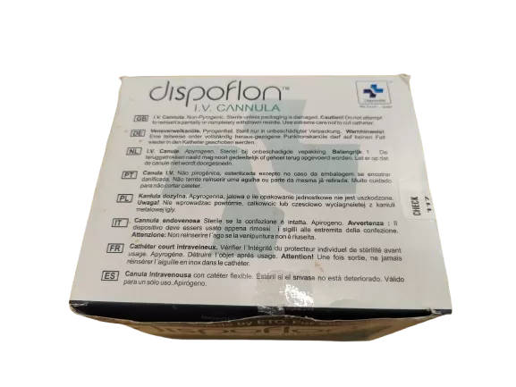 Intravénás kanül Dispoflon 26G 0,6 mm x 19 mm (lila) (100 db/doboz)