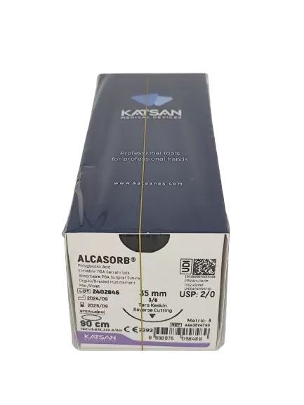 Alcasorb 2/0 90cm 3/8 35mm fordított vágótű