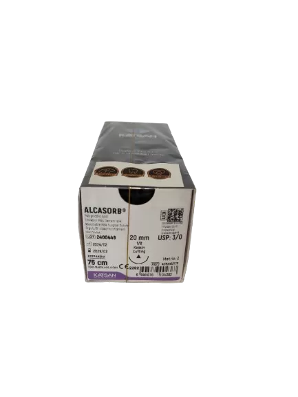 Alcasorb 3/0 75cm 1/2 20mm vágótű