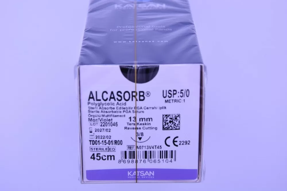 Alcasorb 5/0 45cm 3/8 13mm fordított vágótű