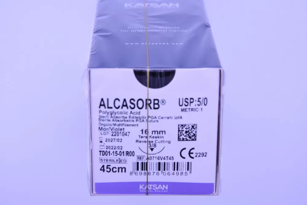 Alcasorb 5/0 45cm 3/8 16mm fordított vágótű