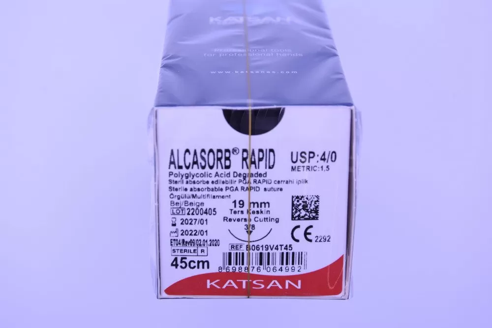 Alcasorb Rapid 4/0 45cm 3/8 19mm fordított vágótű