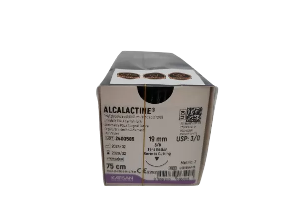 Alcalactine 3/0 75 cm 3/8 19 mm fordított vágótű