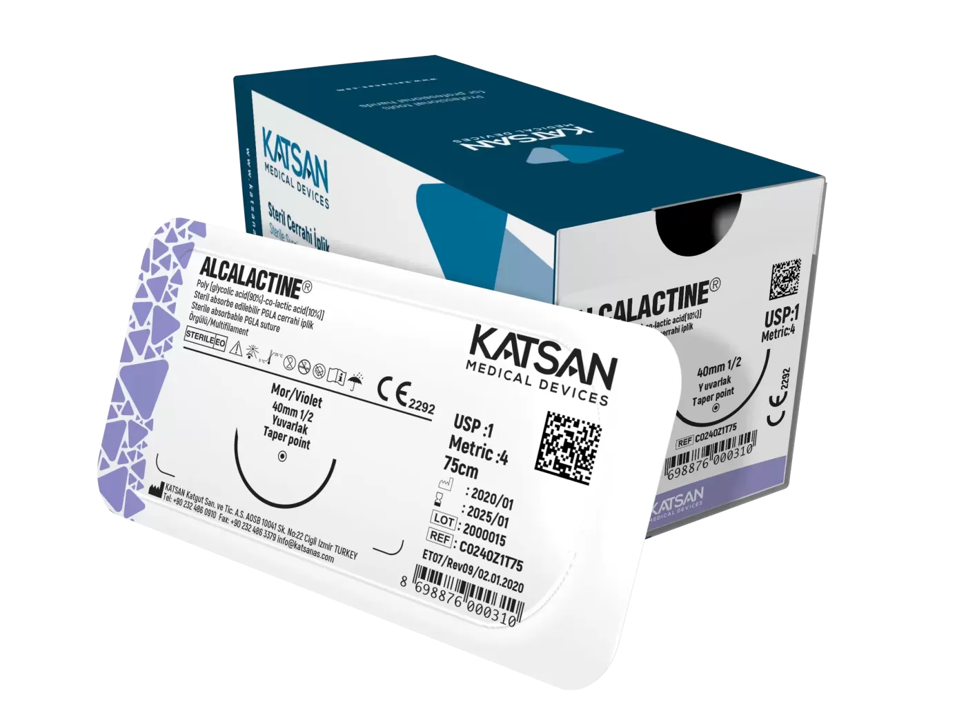 Alcalactine 4/0 75 cm 3/8 17 mm fordított vágótű