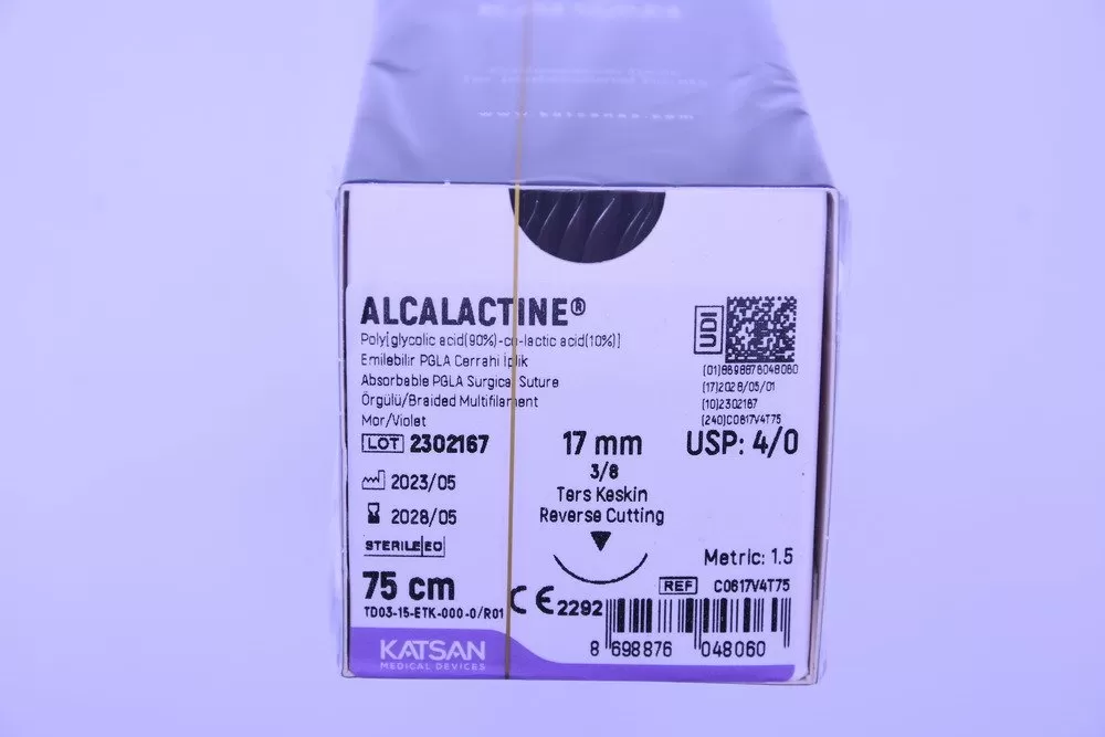 Alcalactine 4/0 75 cm 3/8 17 mm fordított vágótű