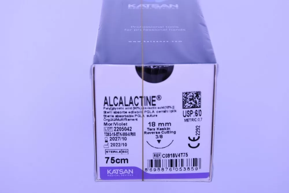 Alcalactine 6/0  75 cm 3/8 18 mm fordított vágótű