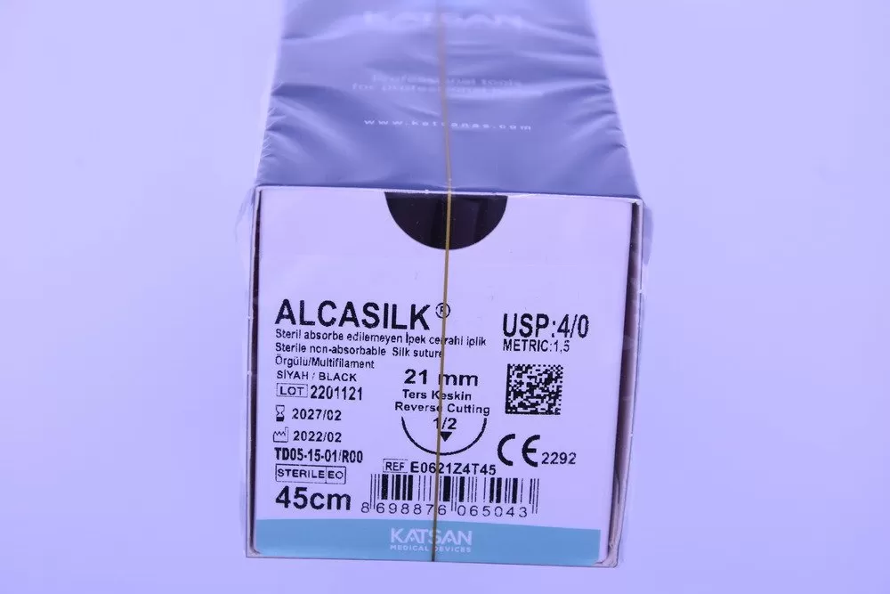 Alcasilk 4/0 45cm 1/2 21mm fordított vágótű