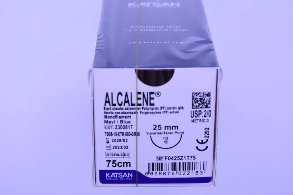 Alcalene 2/0 75cm 1/2 25mm körtű