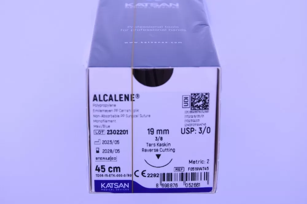 Alcalene 3/0 45cm 3/8 19mm fordított vágótű