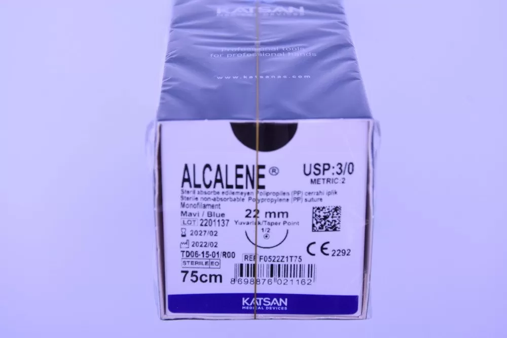 Alcalene 3/0 75cm 1/2 22mm körtű