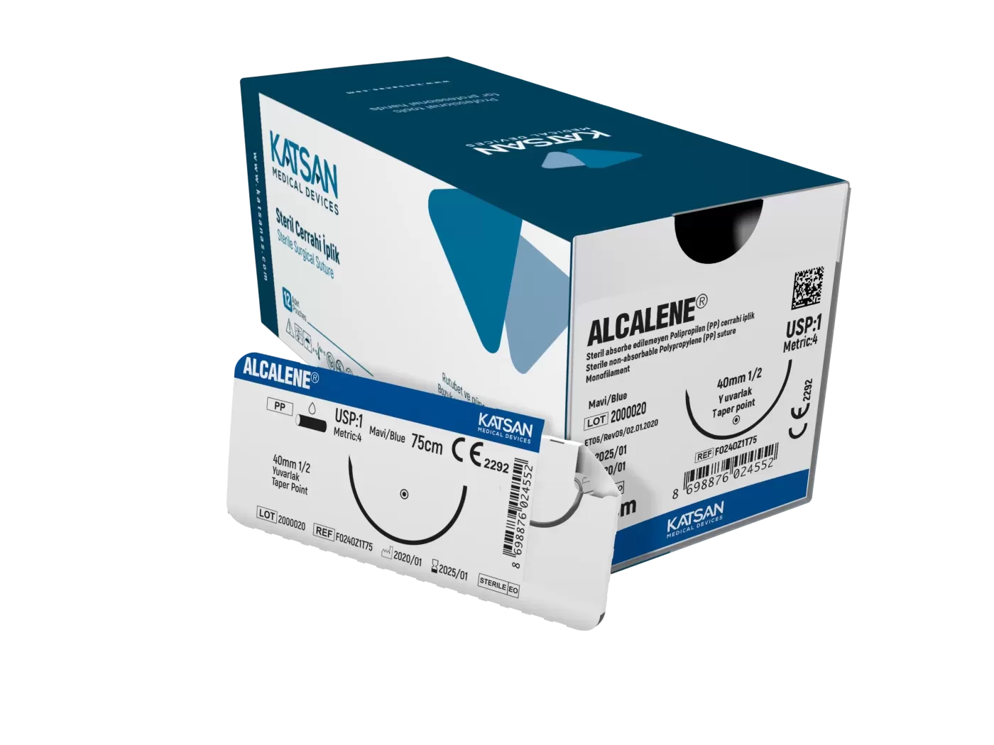 Alcalene 5/0 45cm 3/8 20mm fordított vágótű
