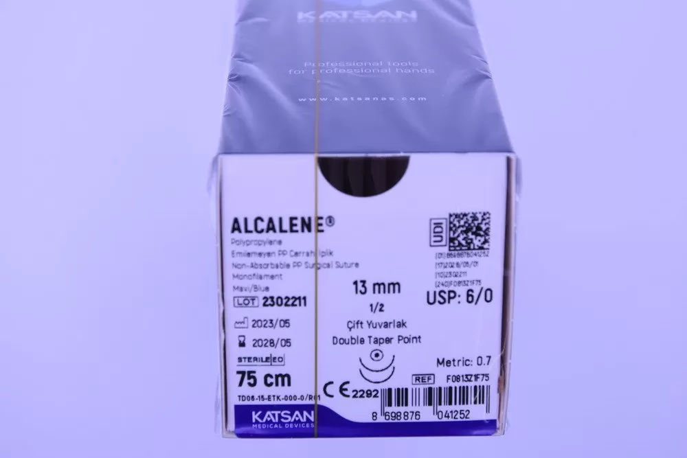 Alcalene 6/0 75cm 1/2 13 mm x 2 körtű