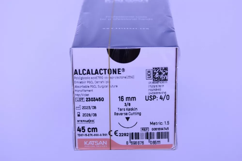 Alcalactone 4/0 45cm 3/8 16mm fordított vágótű