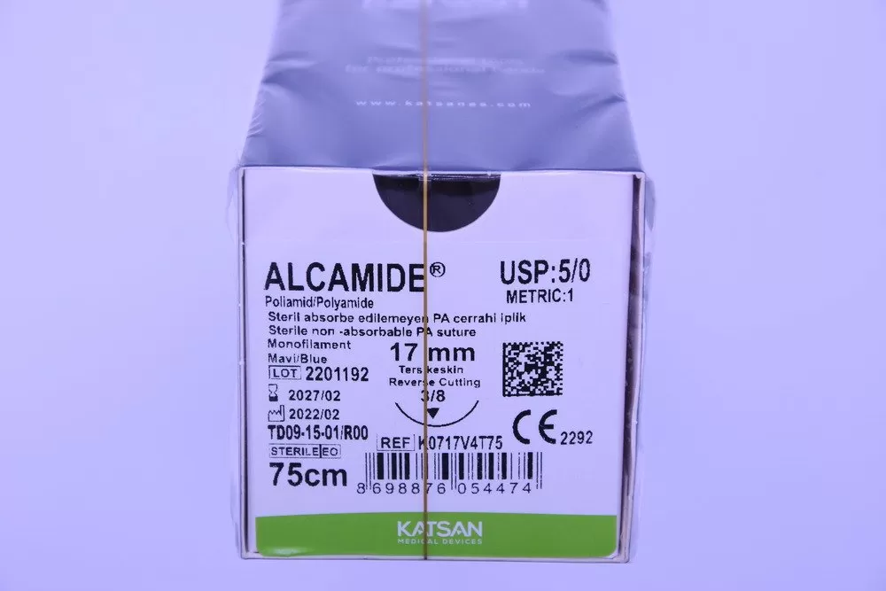 Alcamide 5/0 75cm 3/8 17mm fordított vágótű