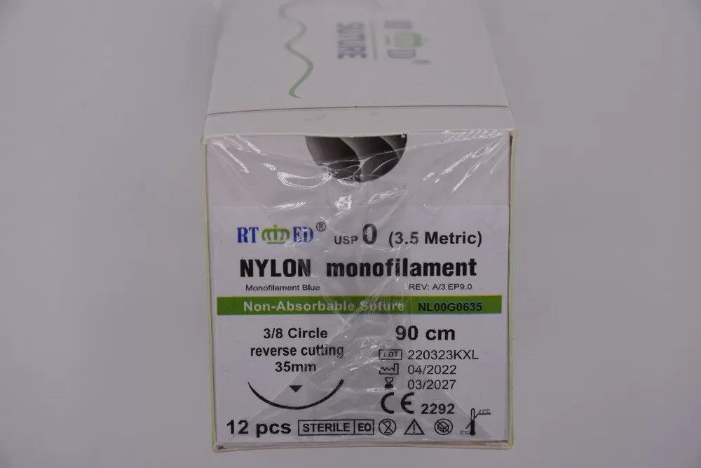 Nylon 0 90cm 3/8 35mm fordított vágótű