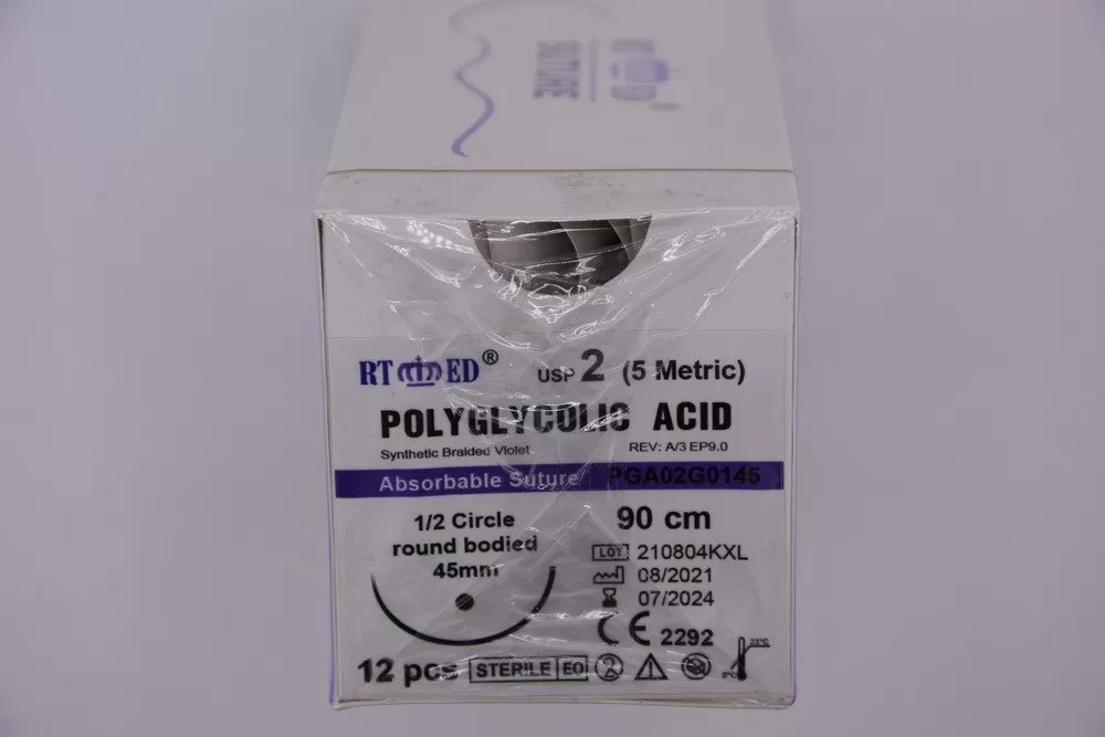 Polyglycolic Acid 2 90cm 1/2 45mm körtű