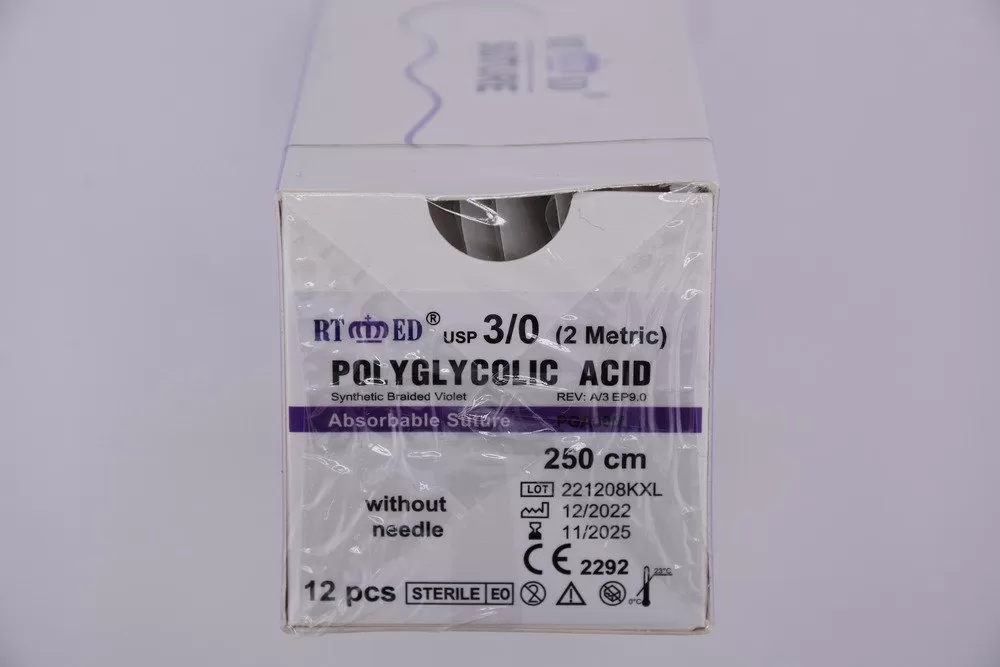 Polyglycolic Acid 3/0 250cm tű nélküli