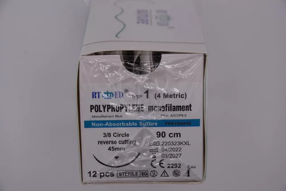 Polypropylene 1 90cm 3/8 45mm fordított vágótű