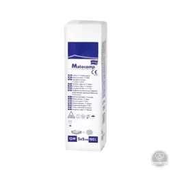 Matocomp mull-lap 12R hajtogatott 5 cm x 5 cm (100 db/csomag, 30 csomag/karton)