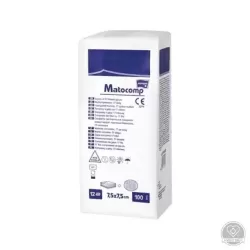 Matocomp mull-lap 12R hajtogatott 7,5 cm x 7,5 cm (100 db/csomag, 10 csomag/karton)