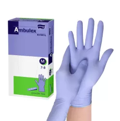 Ambulex nitril púdermentes kesztyű, lila M (100 db/csomag, 10 csomag/karton)