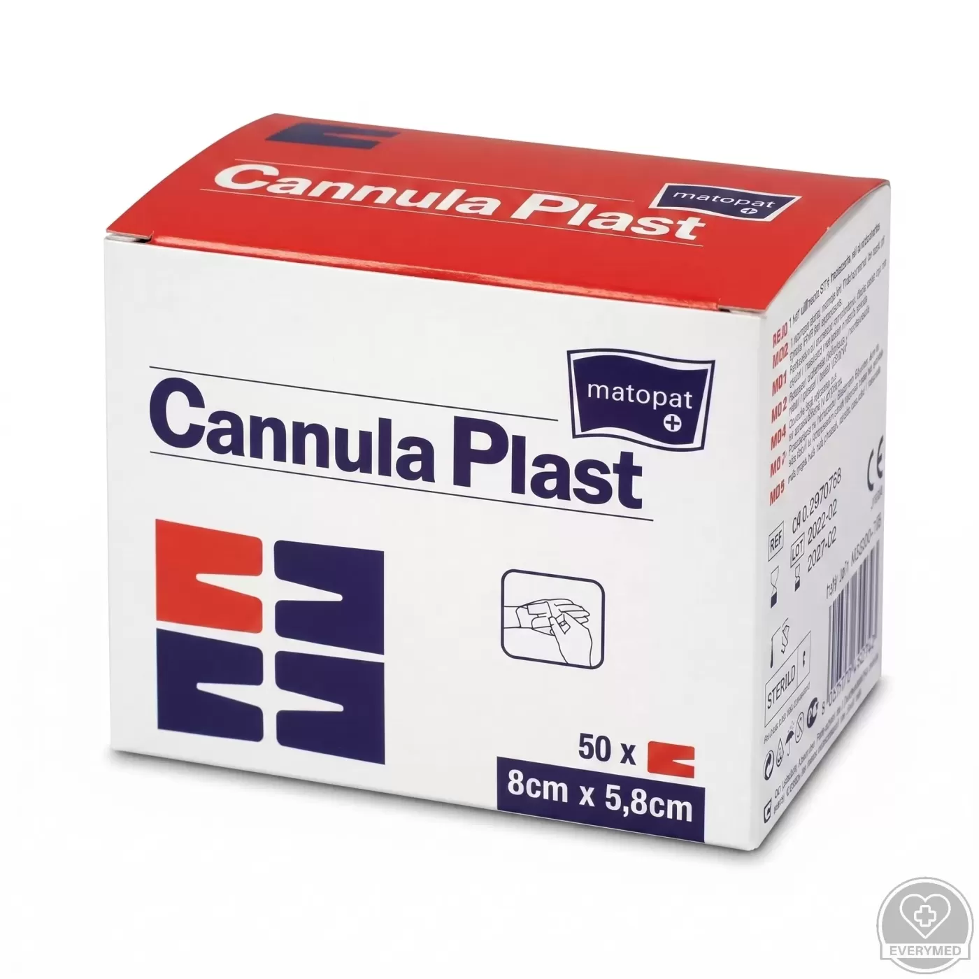 Cannula Plast kanülrögzítő film 5,8 cm x 8 cm (50 db/csomag, 45 csomag/karton)