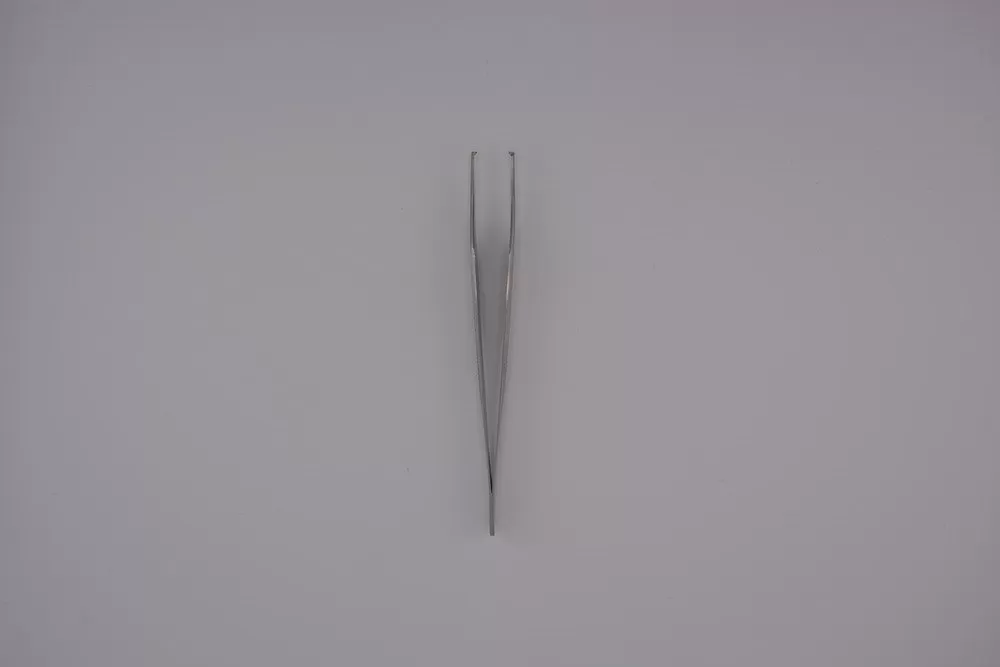 Micro Adson csipesz, 1x2 fogú, egyenes 12 cm, csúcs 1,3 mm