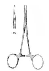 Halsted mosquito fogó, 1x2 fogú, egyenes 14 cm