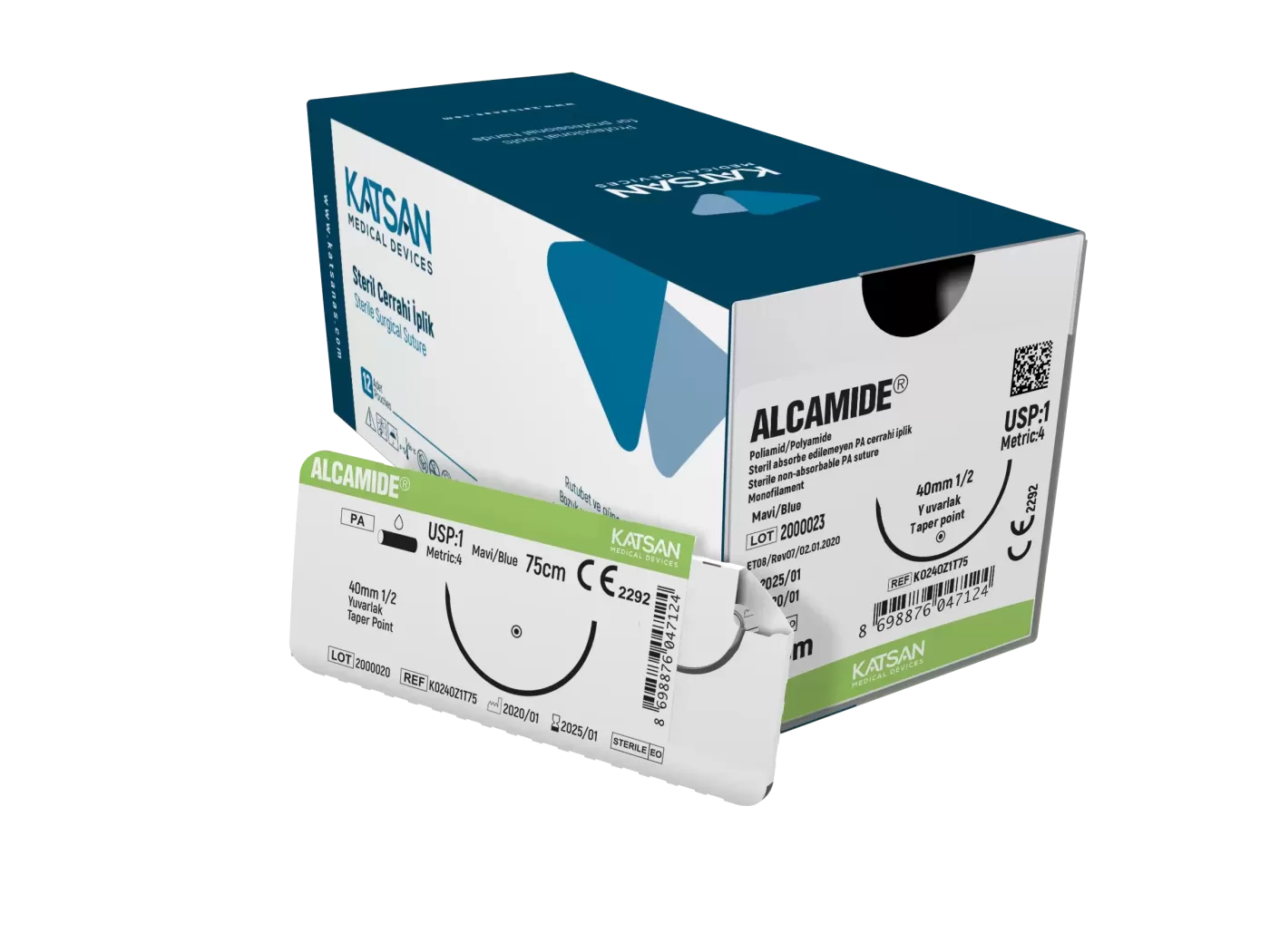 Alcamide 3/0 45 cm 3/8 19 mm fordított vágótű