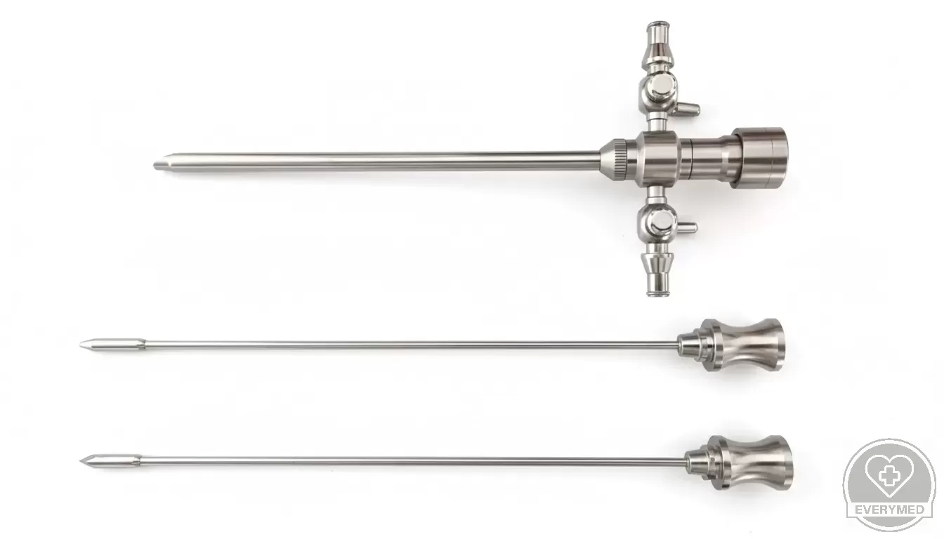 Arthroszkópos trokár szett, háromélű és tompa szurony, 4mm x 175mm