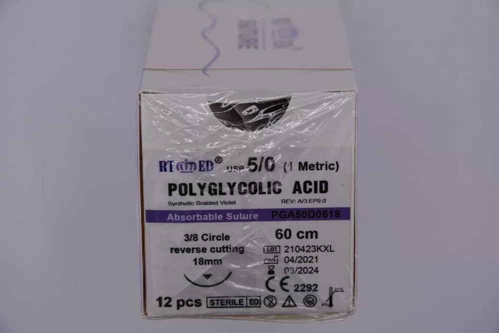 Polyglycolic Acid 5/0 60cm 3/8 18mm fordított vágótű