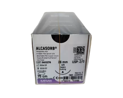 Alcasorb 2/0 75 cm 3/8 26 mm vágótű
