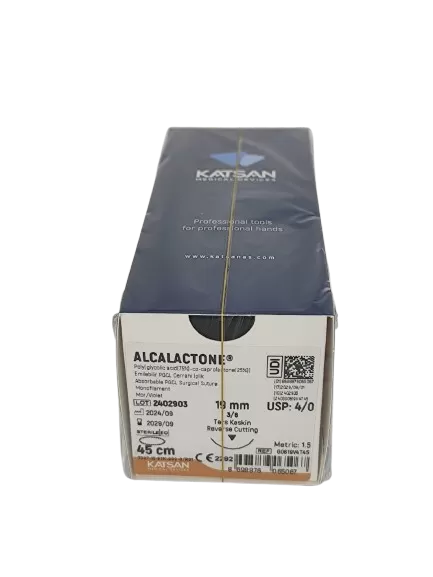 Alcalactone 4/0 45 cm 3/8 19 mm fordított vágótű