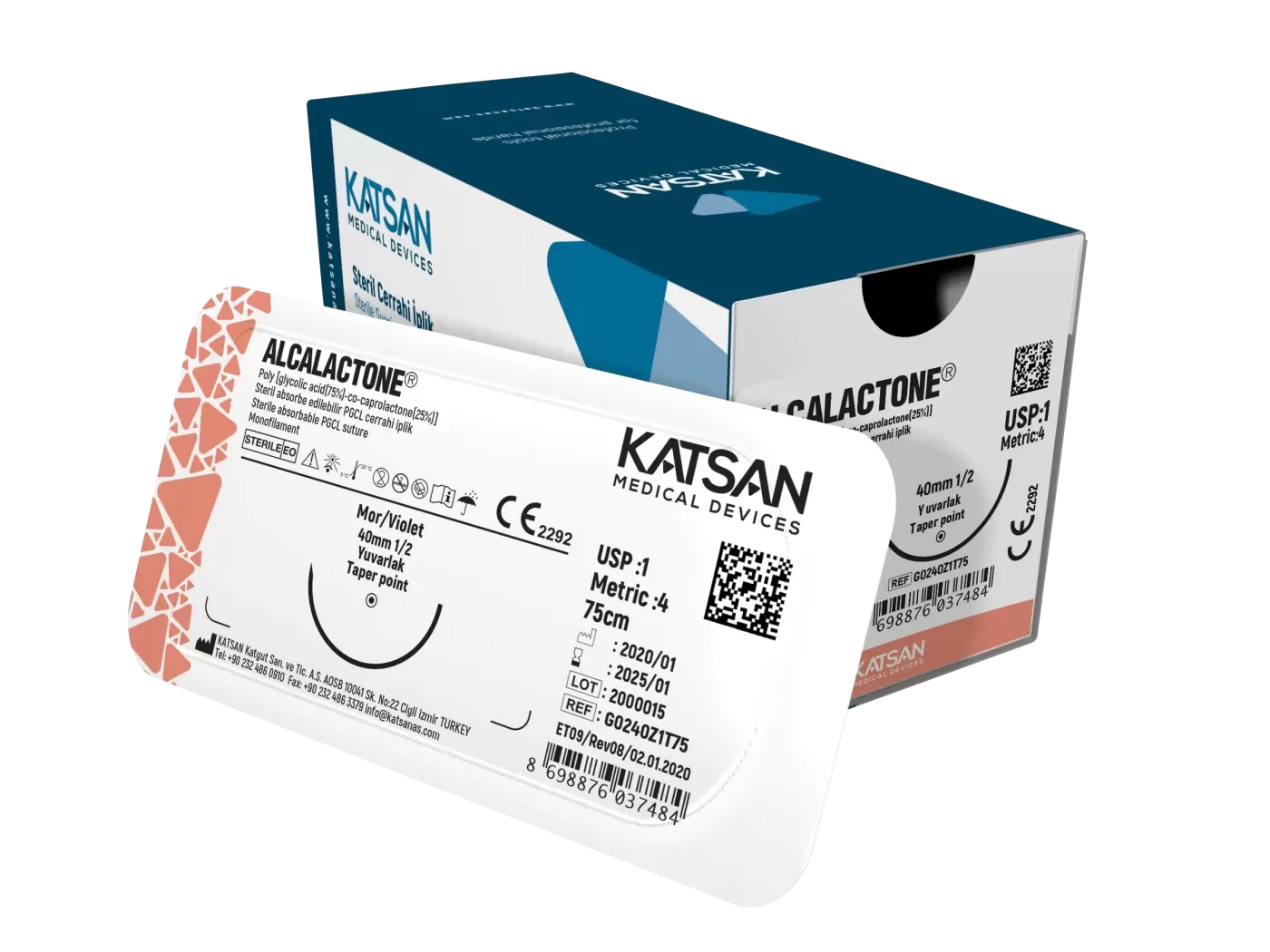 Alcalactone 4/0 75 cm 3/8 16 mm körtű