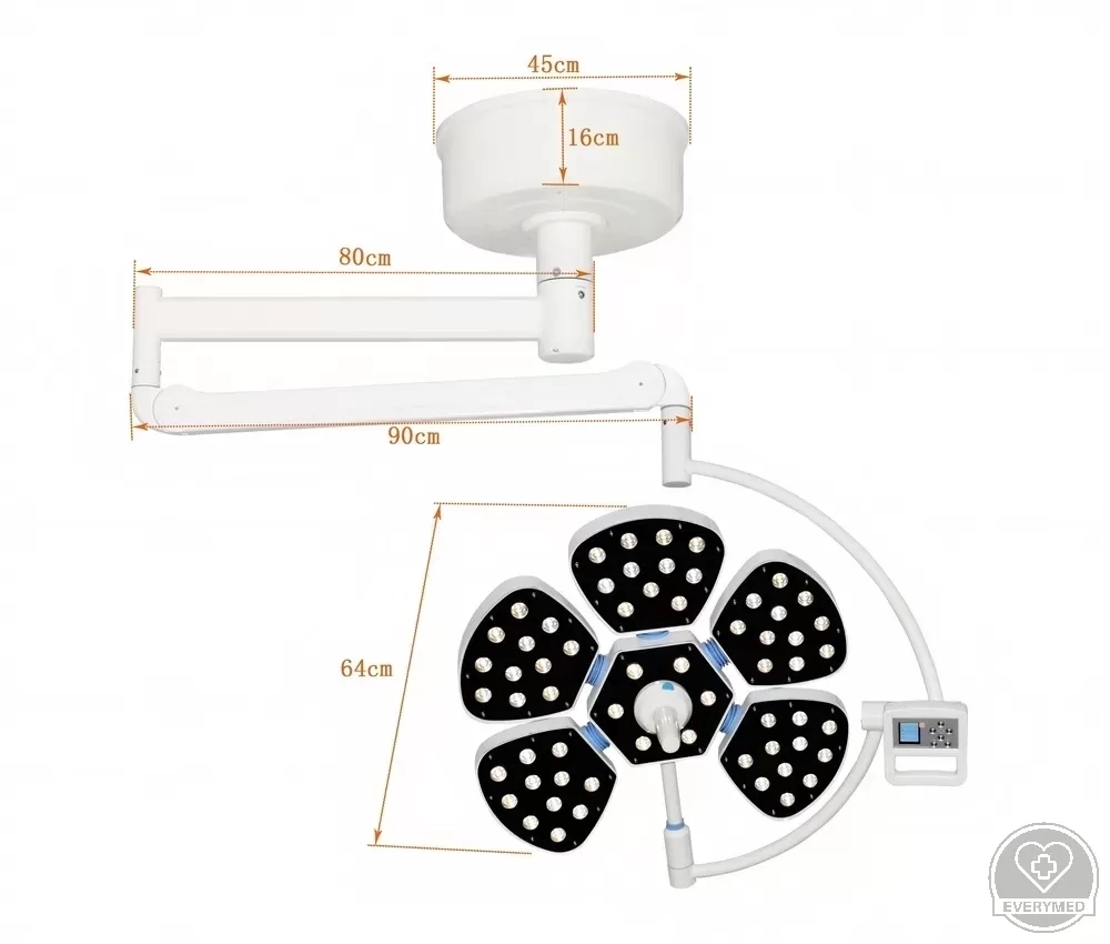 Árnyékmentes műtéti LED lámpa (petal style mounting)