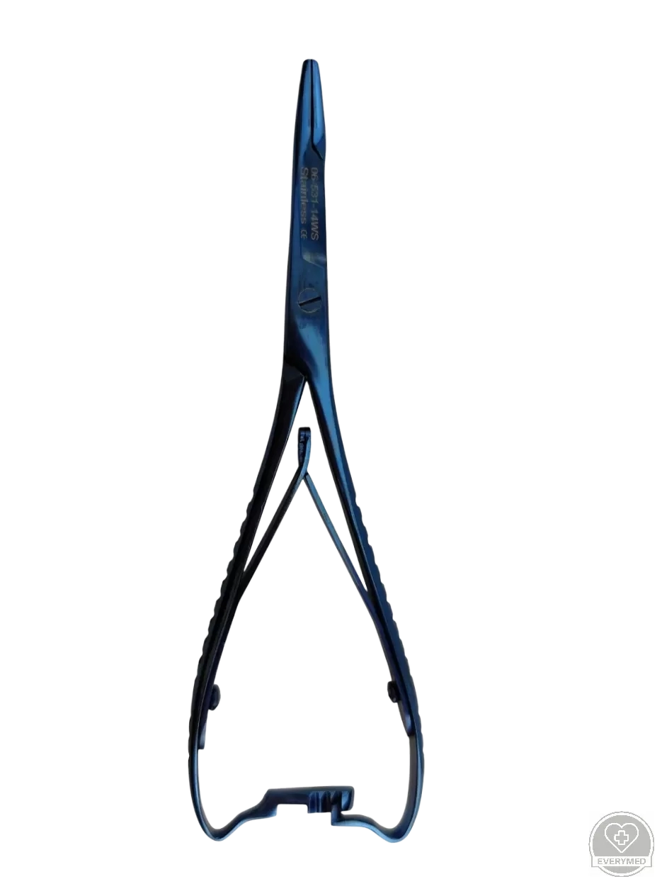 TC Mathieu tűfogó, betétes, vágóéllel 14 cm