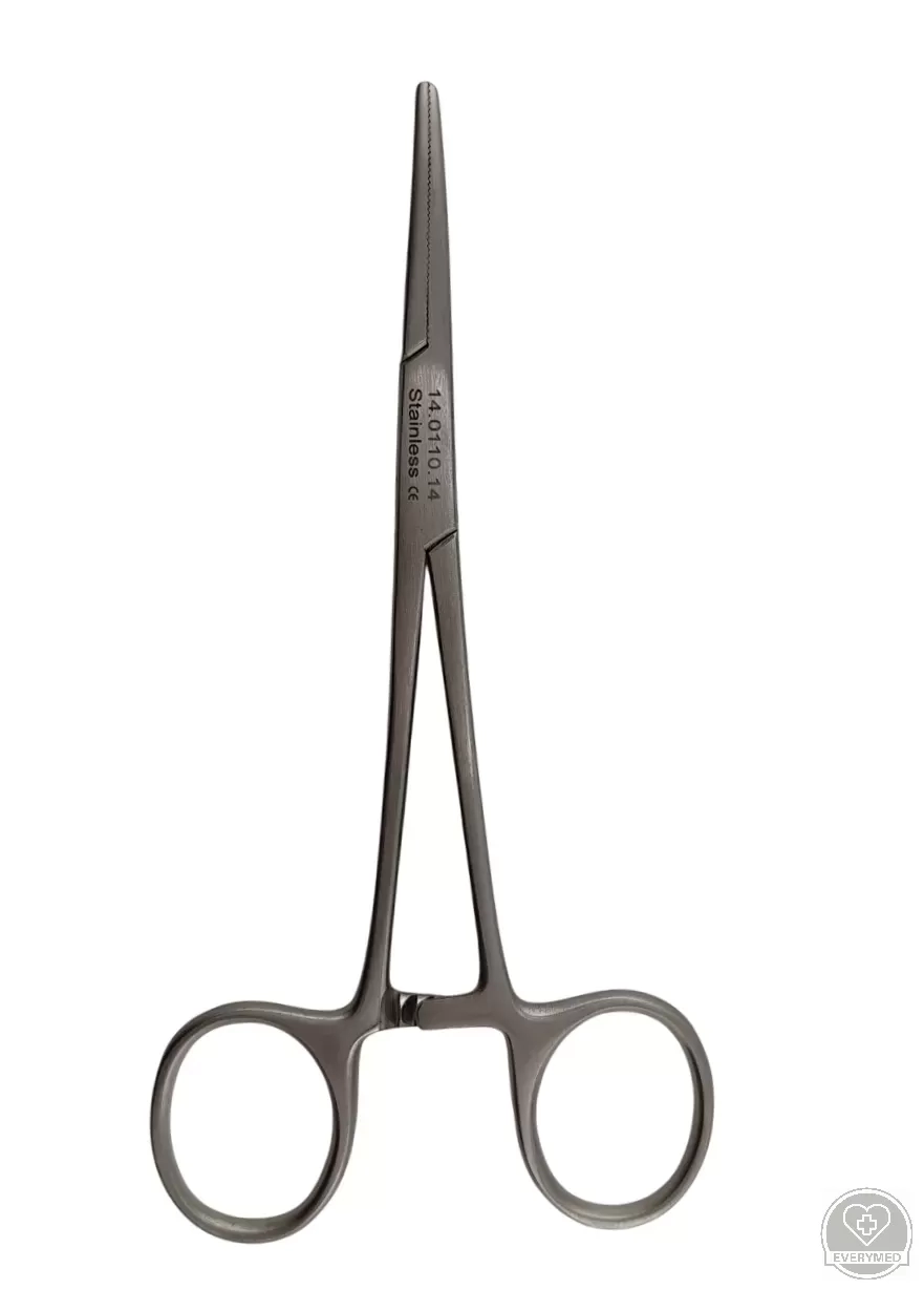 Crile delicate fogó, egyenes 14 cm