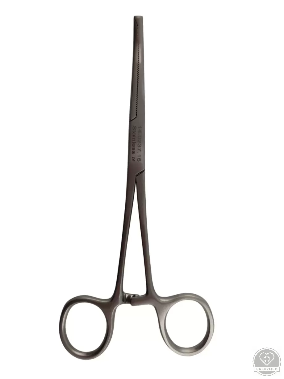 Kocher Delicate érfogó, 1x2 fogú, hajlított 16 cm