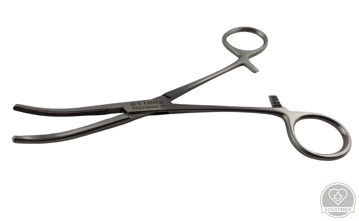Bainbridge atraumatikus fogó, hajlított, 15 cm