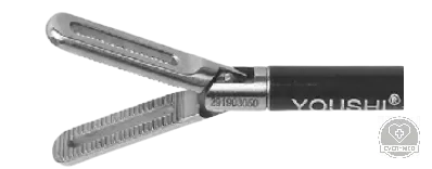 Laparoszkópos Atraumatikus ablakos fogó betét, 18 mm pofa, 5 mm x 330 mm