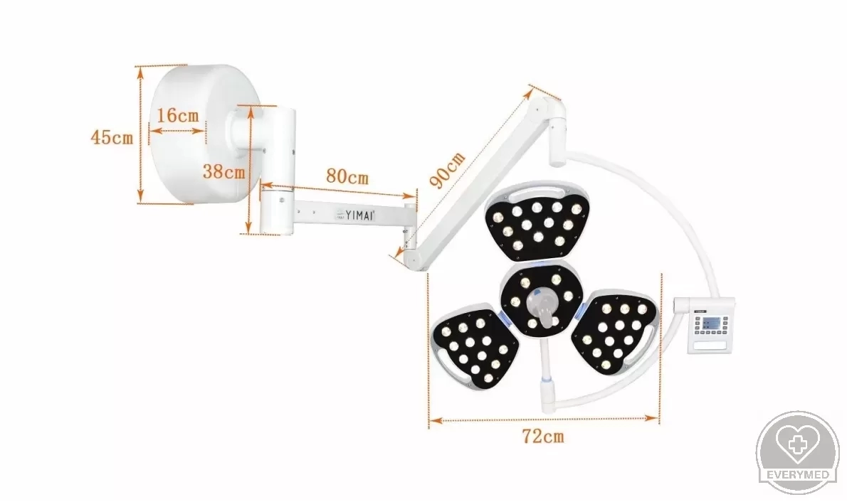 Árnyékmentes műtéti LED lámpa (petal luxury wall hanging)