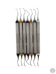 Gracey küret készlet, 7 darabos üreges nyelű