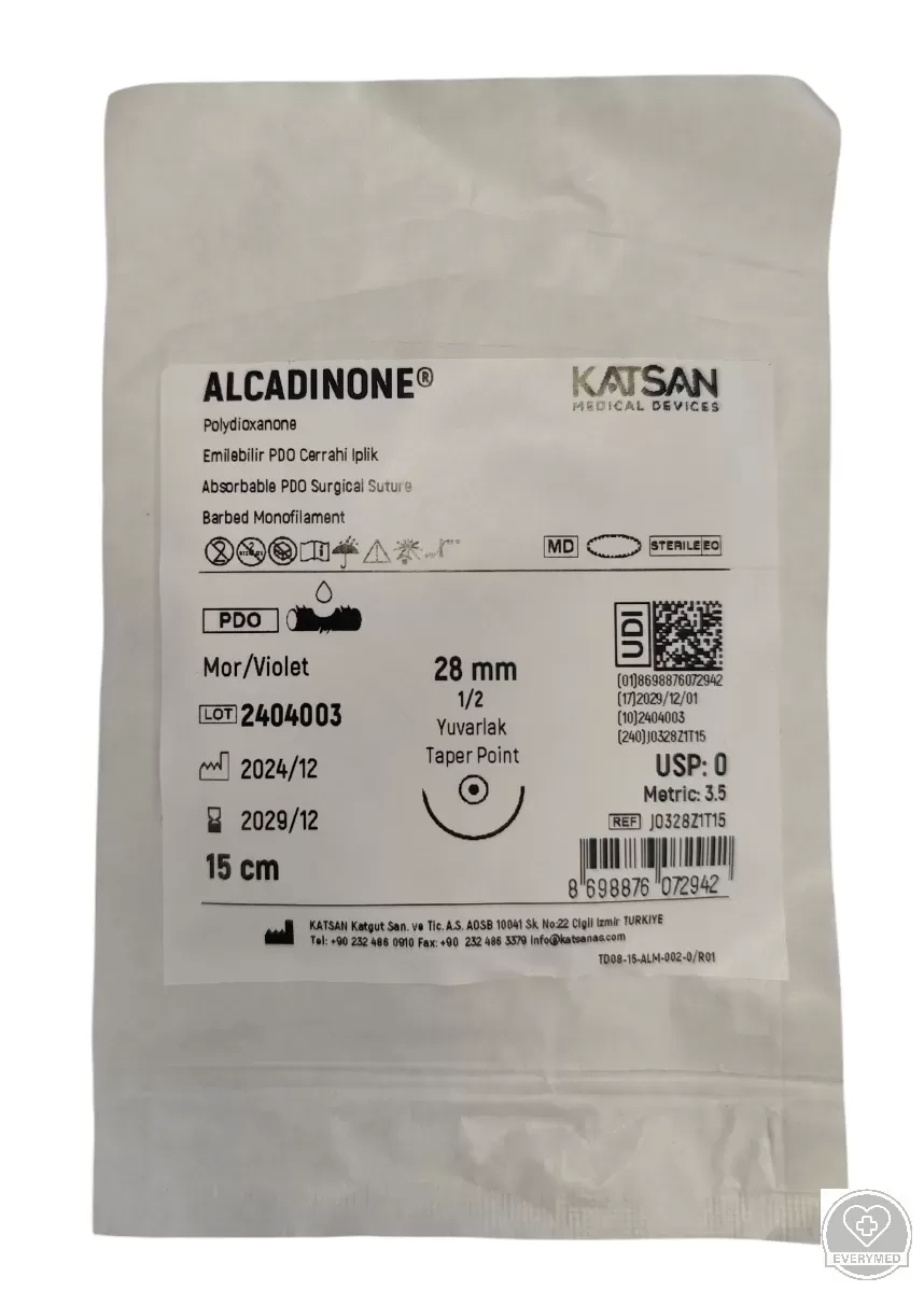 Alcadinone önzáró fonal 0 15 cm 1/2 28 mm körtű