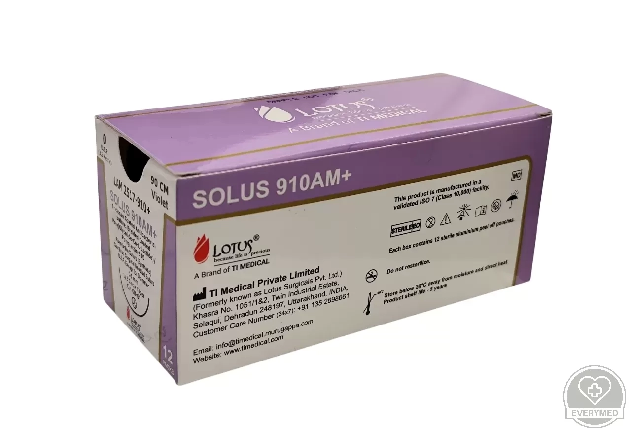 Lotus Solus varróanyag antibakteriális bevonattal, 0 90 cm 1/2 36 mm trokár tű