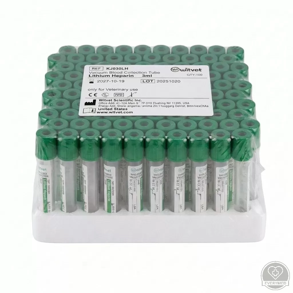 Lítium-heparinnal adalékolt vákuumozott vérvételi cső (zöld)