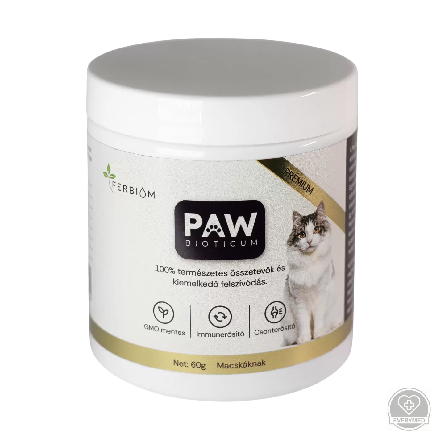 Pawbioticum - Fermentált, vitalizáló formula macskáknak 60 gr