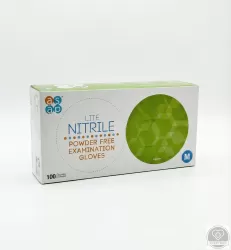ASAP nitril púdermentes vizsgáló kesztyű, kék, M, (100 db/csomag, 10 csomag/karton)